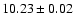$10.23\pm0.02$