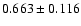 $0.663\pm0.116$