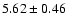 $5.62\pm0.46$