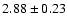 $2.88\pm0.23$