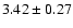$3.42\pm0.27$
