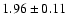$1.96\pm 0.11$