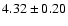 $4.32\pm0.20$