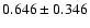 $0.646\pm0.346$