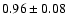 $0.96\pm0.08$