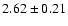 $2.62\pm0.21$