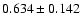 $0.634\pm0.142$