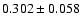 $0.302\pm0.058$