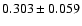$0.303\pm0.059$