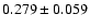 $0.279\pm0.059$