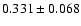 $0.331\pm0.068$