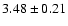 $3.48\pm0.21$