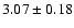 $3.07\pm0.18$