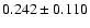 $0.242\pm0.110$