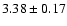$3.38\pm0.17$
