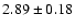 $2.89\pm0.18$