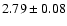 $2.79\pm0.08$
