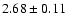 $2.68\pm0.11$