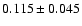$0.115\pm0.045$