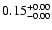 $ 0.15_{\rm -0.00}^{+0.00}$
