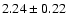 $2.24\pm0.22$