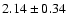 $2.14\pm0.34$