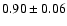 $0.90\pm0.06$