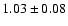 $1.03\pm0.08$