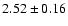 $2.52\pm0.16$