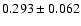 $0.293\pm0.062$
