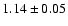 $1.14\pm0.05$