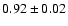 $0.92\pm0.02$