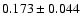 $0.173\pm0.044$