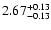 $2.67_{\rm -0.13}^{+0.13}$