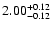 $ 2.00_{\rm -0.12}^{+0.12}$