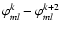 $\varphi_{ml}^{k}-\varphi_{ml}^{k+2}$