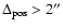 $\Delta_{\rm {pos}}>2''$