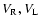 $V_{\rm R},V_{\rm L}$