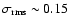 $\sigma _{\rm rms} \sim 0.15$