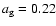 $a_{\rm g} = 0.22$