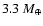 $3.3~{M}_{\oplus}$