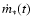 $\dot{m}_{\rm *}(t)$
