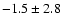 $-1.5 \pm 2.8$