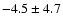 $-4.5 \pm 4.7$