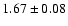 $1.67 \pm 0.08$