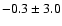 $-0.3 \pm 3.0$