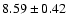 $8.59 \pm 0.42$