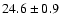 $24.6 \pm 0.9$