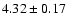 $4.32 \pm 0.17$