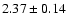 $2.37 \pm 0.14$